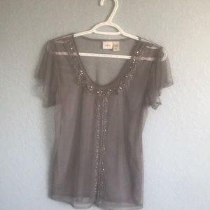 Sheer Daytrip top with beading